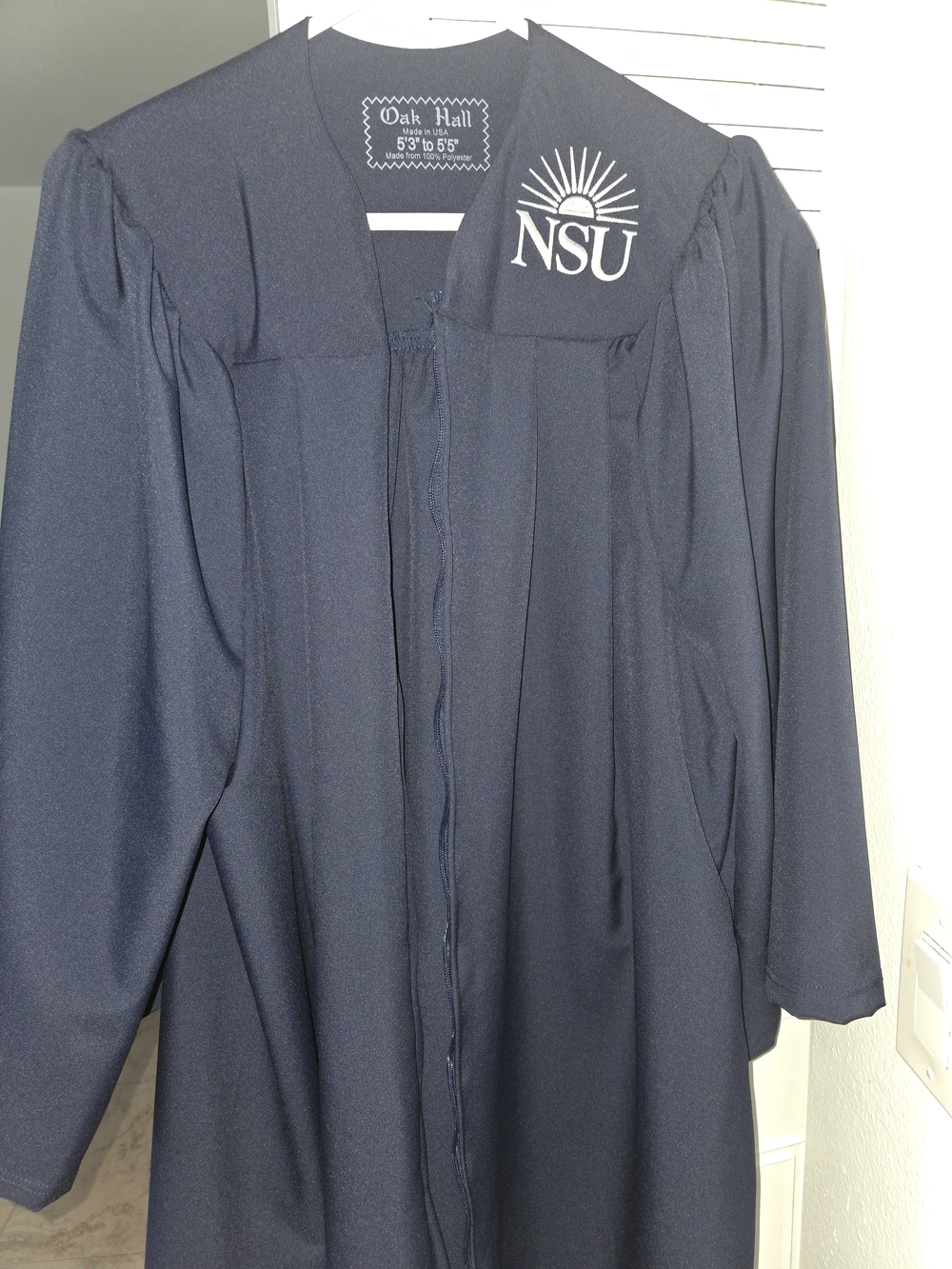 NSU Embroidered Navy Graduation Gown